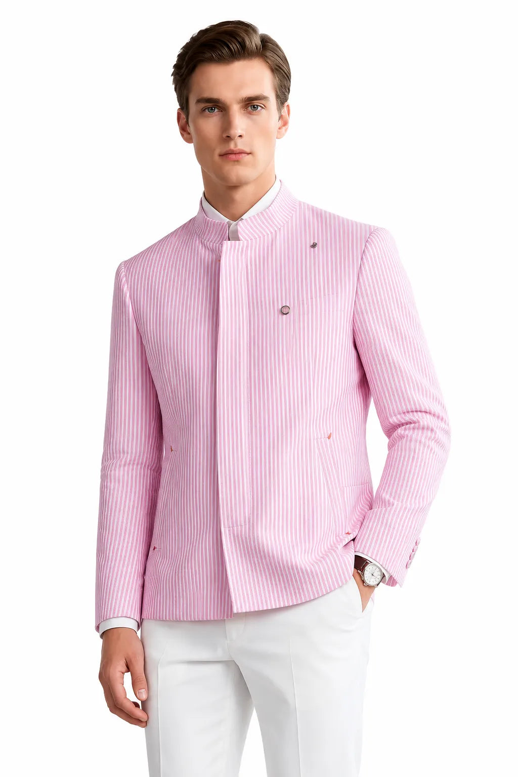 MANSSINO™ | Men's Slim Fit Seersucker 2-Piece Suit