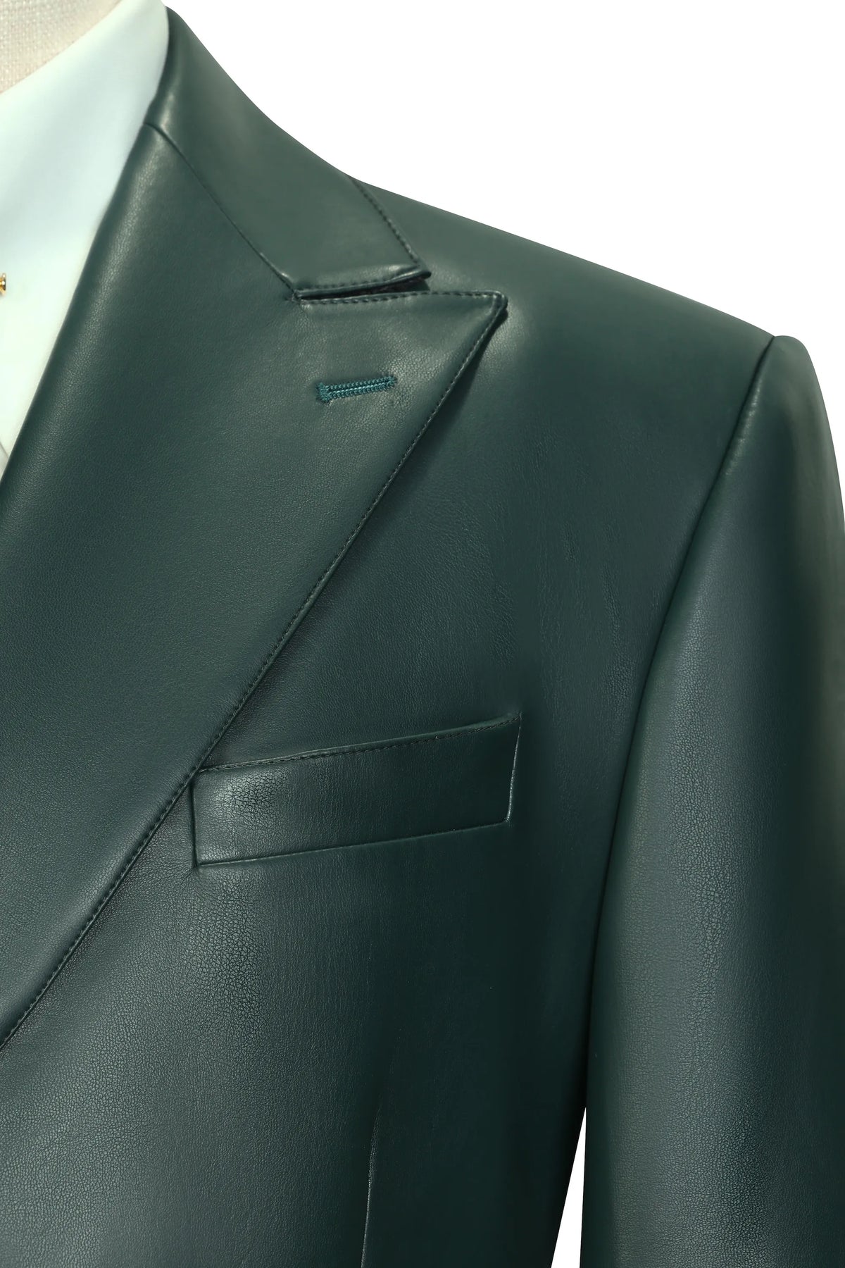 MANSSINO™ | Men's Green Leather 2-Piece Suit