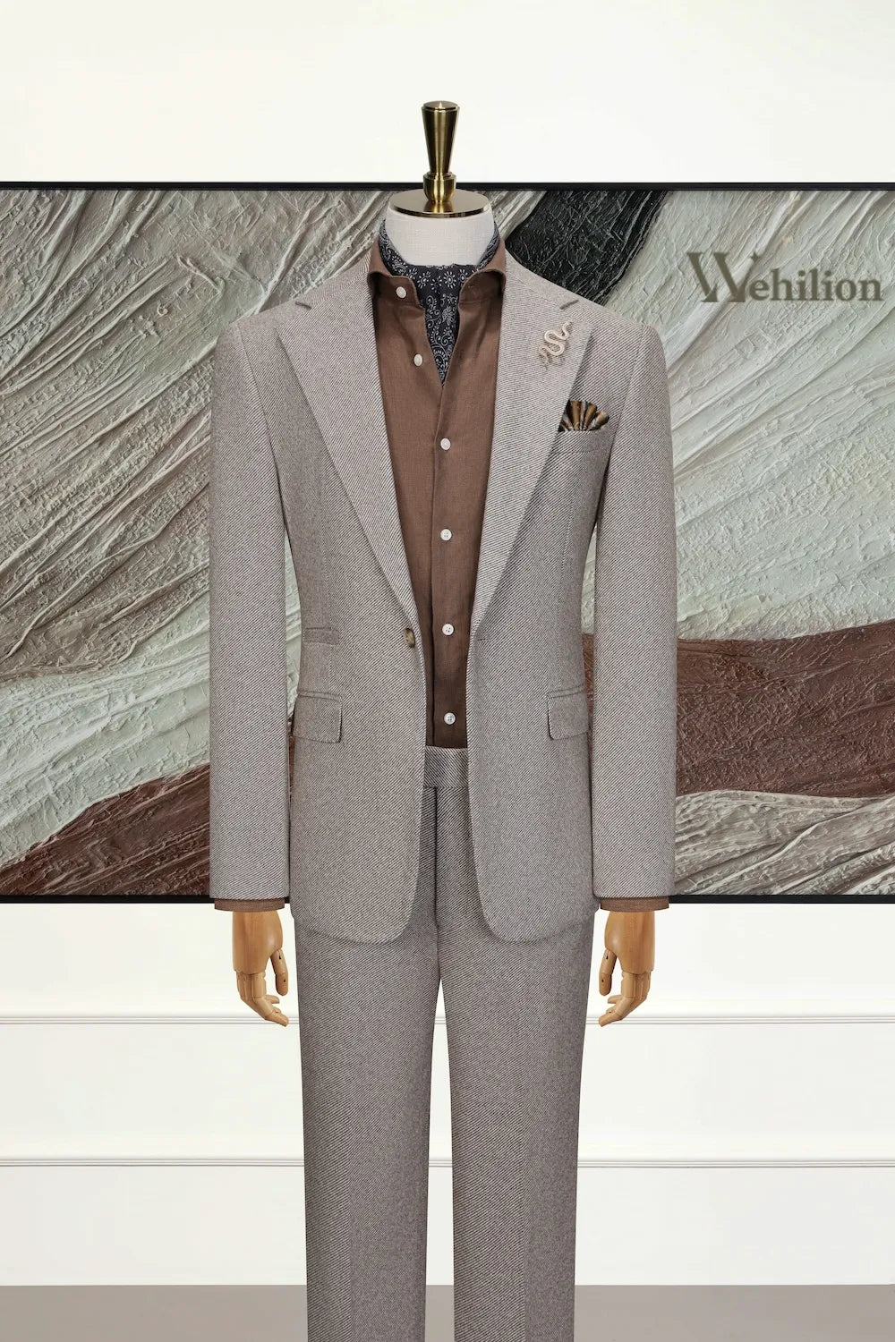 MANSSINO™ | Men's Slim Fit Tweed 2-Piece Suit