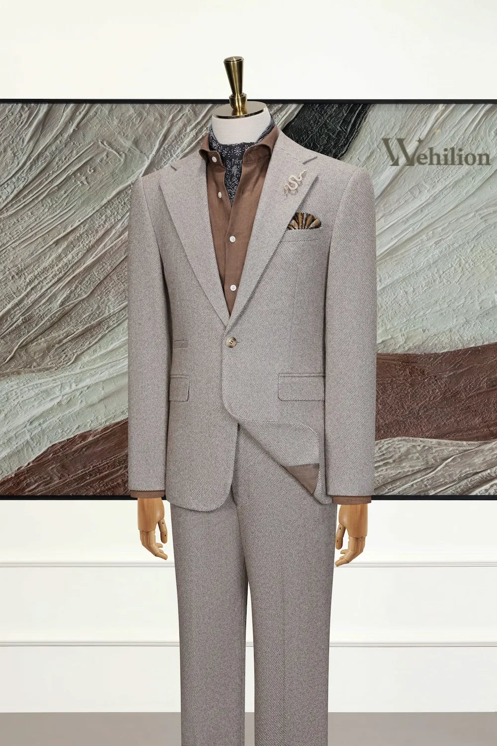 MANSSINO™ | Men's Slim Fit Tweed 2-Piece Suit