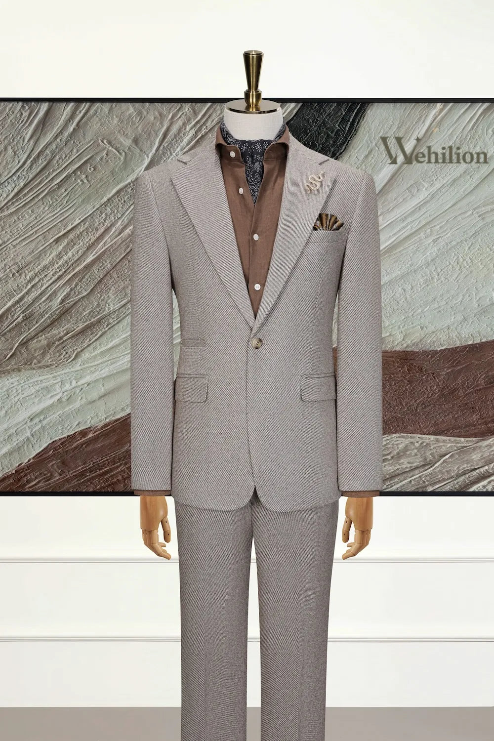 MANSSINO™ | Men's Slim Fit Tweed 2-Piece Suit