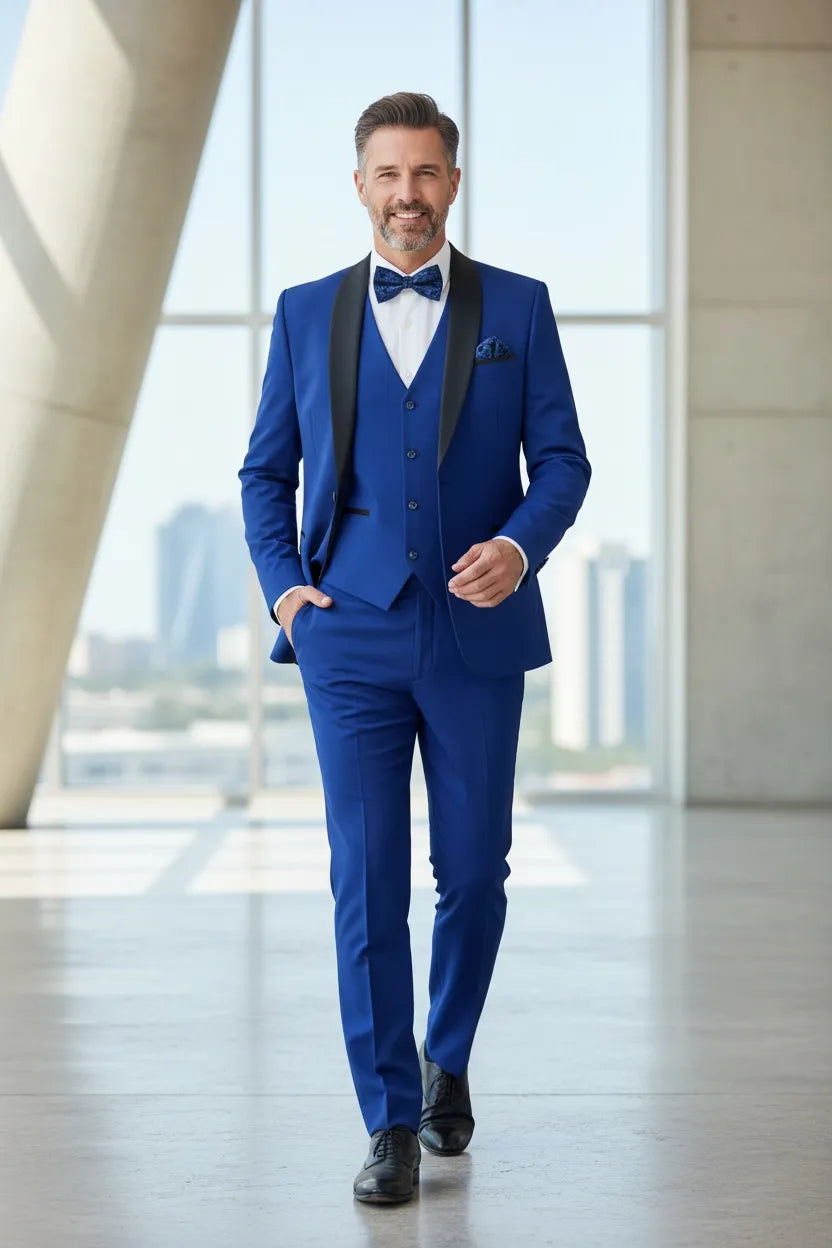 MANSSINO™ | Men's Modern Shawl Collar 3-Piece Suit
