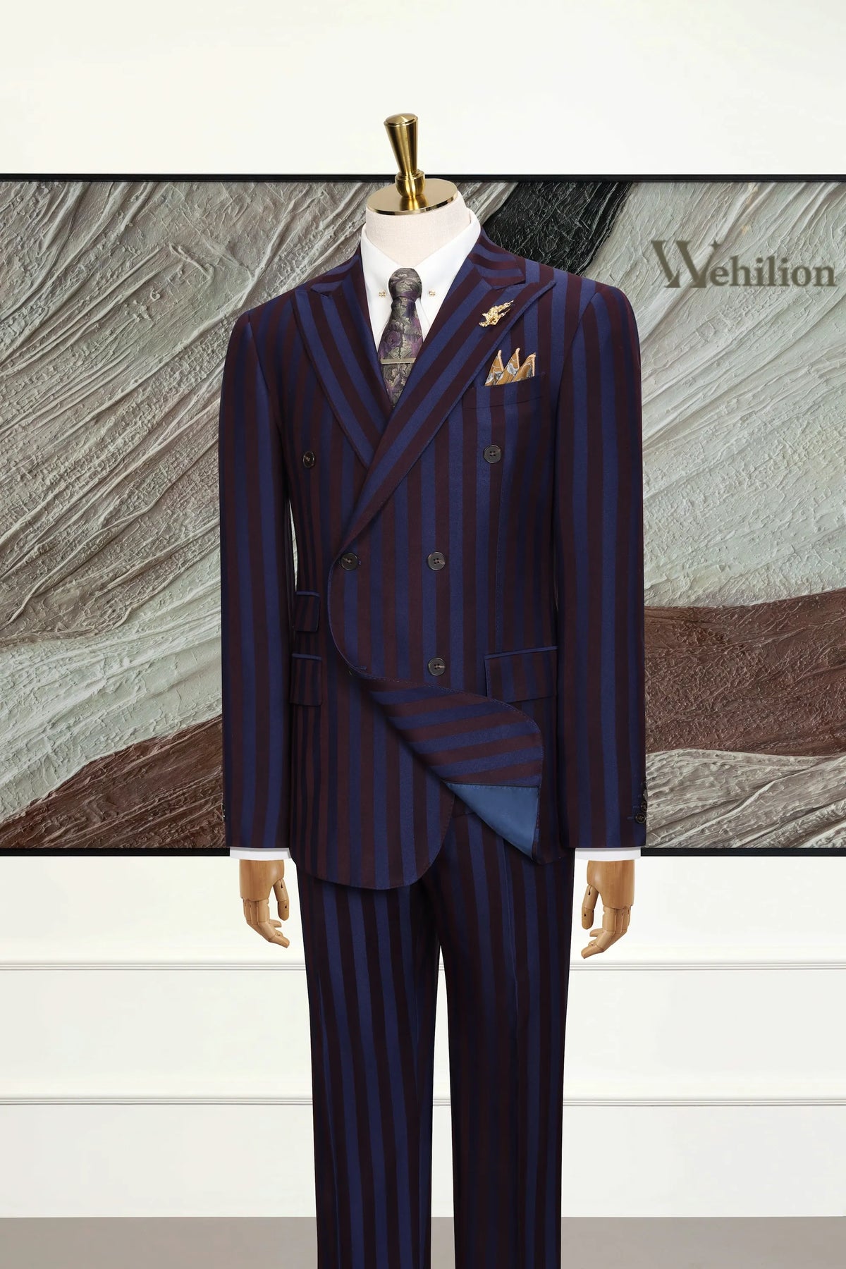 MANSSINO™ | Men's Bold Stripe Vintage 3-Piece Suits