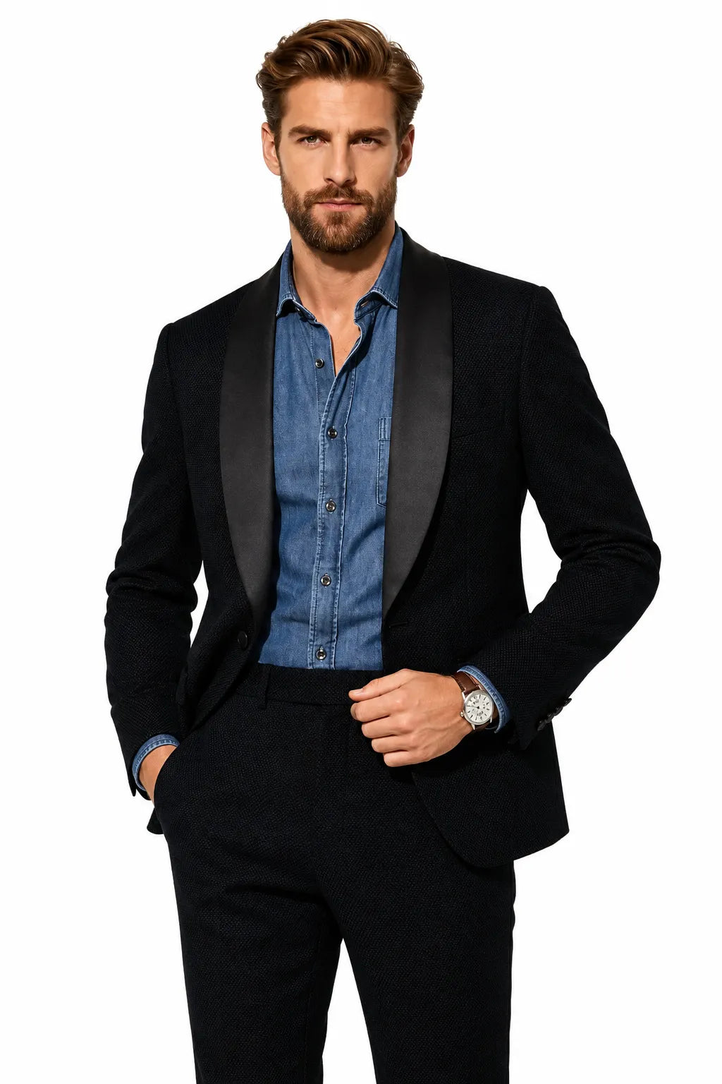 MANSSINO™ | Men's Shawl Lapel 2-Piece Suit