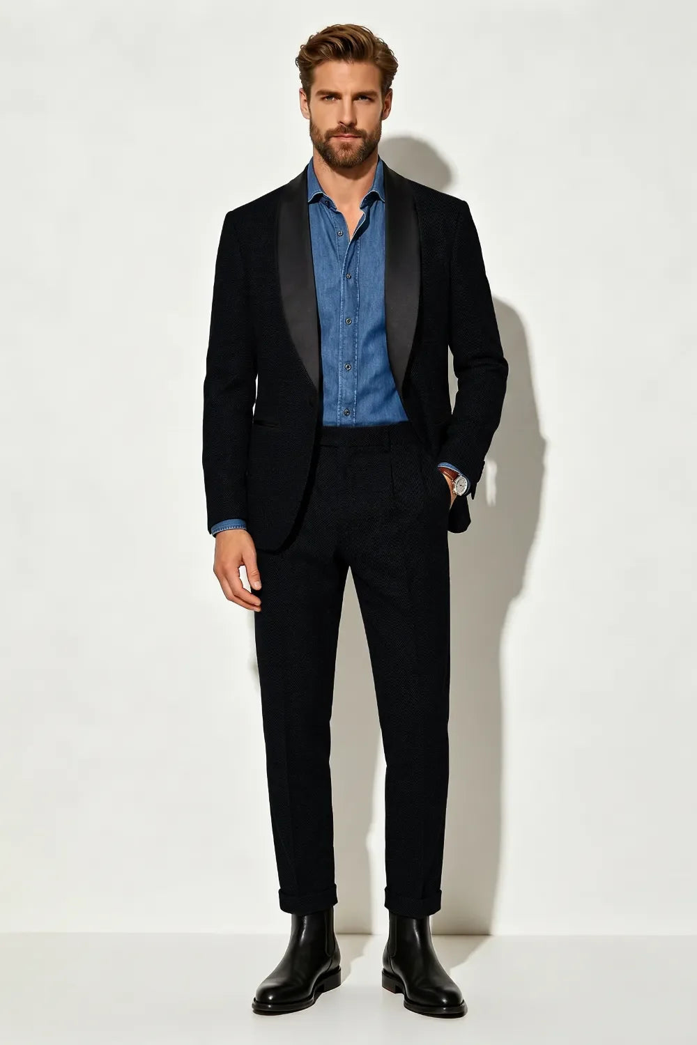 MANSSINO™ | Men's Shawl Lapel 2-Piece Suit