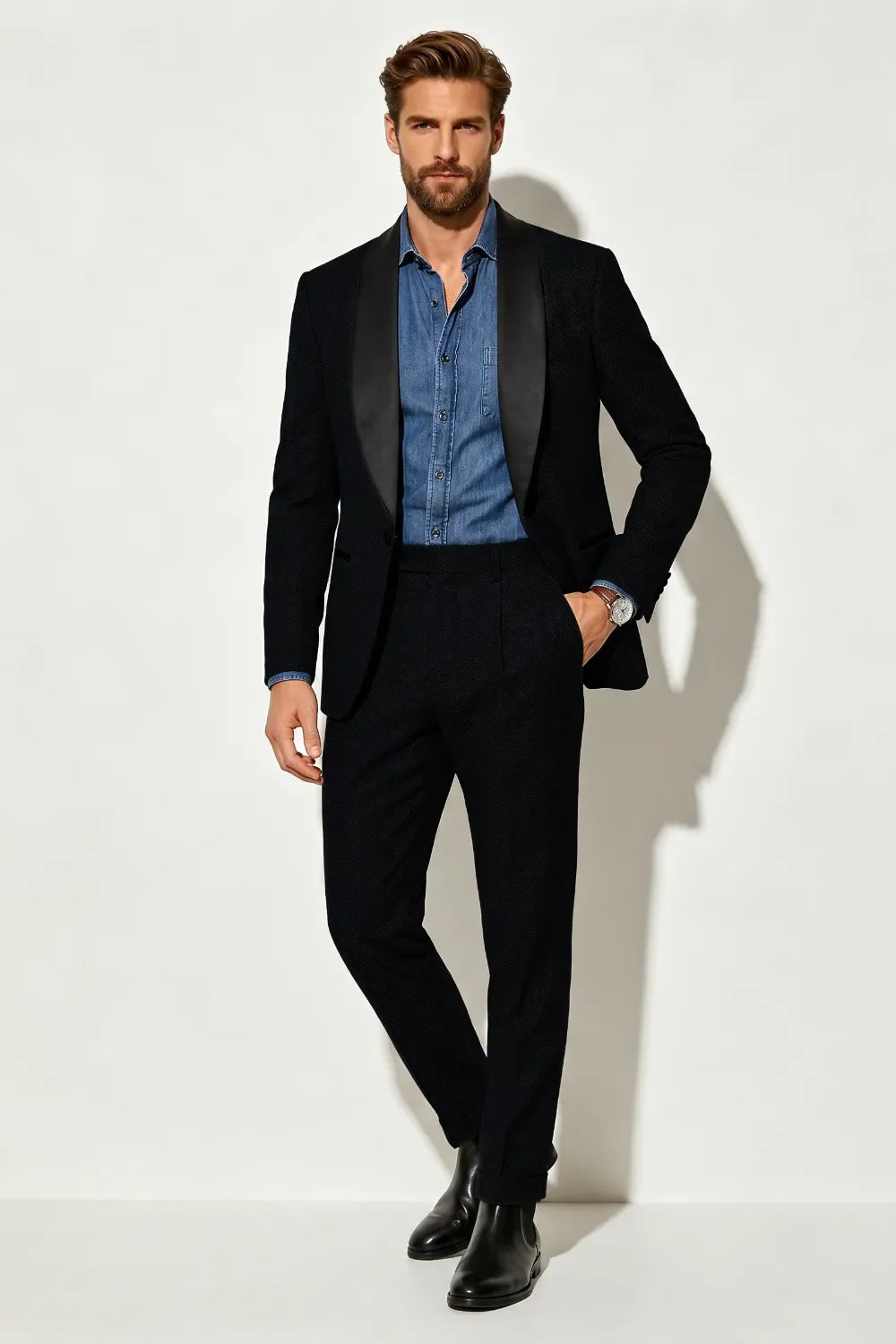 MANSSINO™ | Men's Shawl Lapel 2-Piece Suit