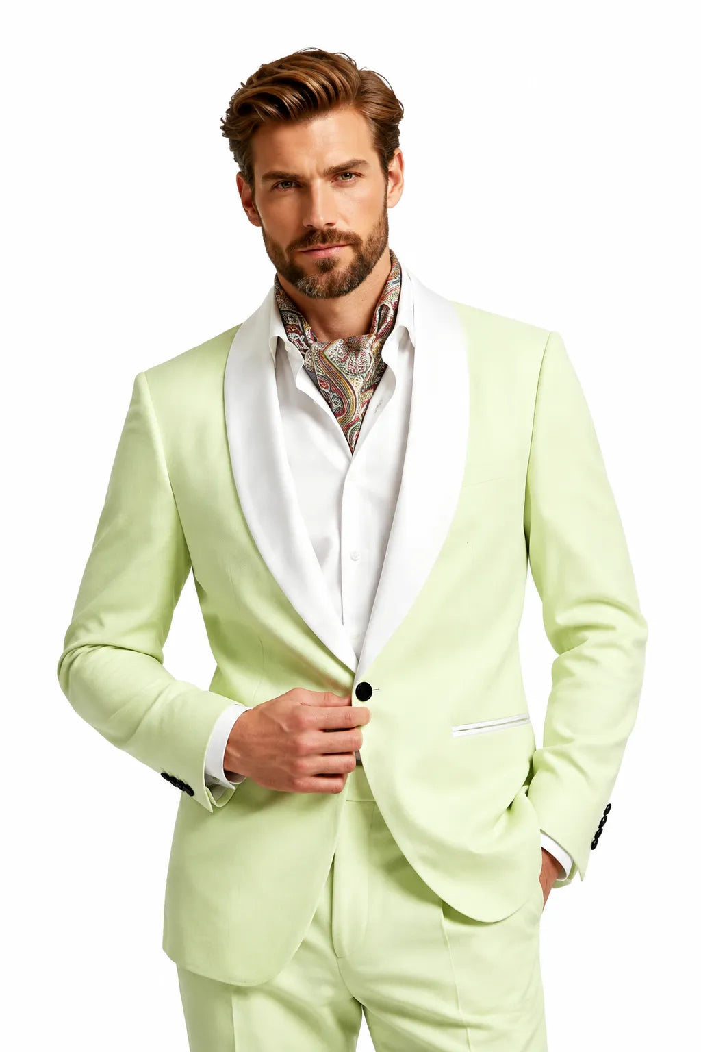 MANSSINO™ | Men's Shawl Lapel 2-Piece Suit