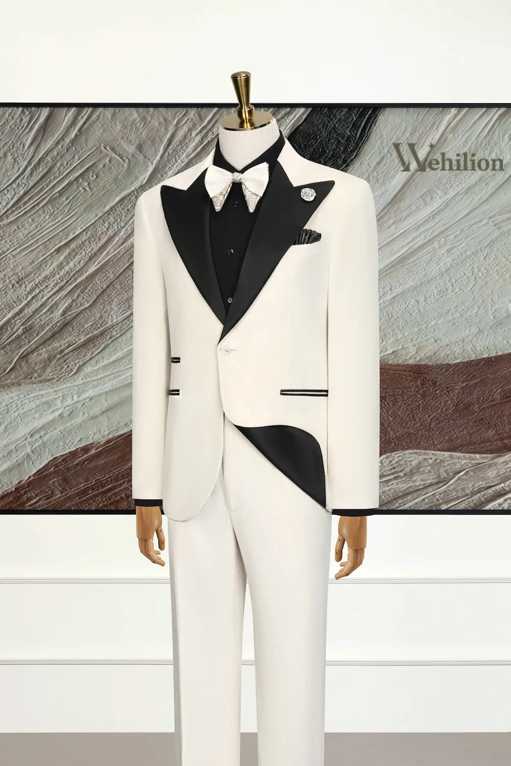 MANSSINO™ | Men's Prom Velvet Peak-Lapel 3-Piece Suits