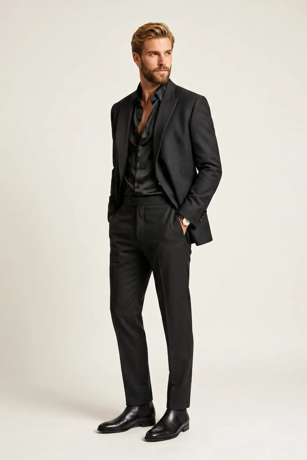 MANSSINO™ | Men's Modern Black 2-Piece Suit