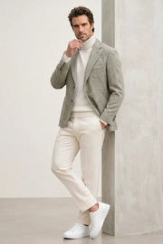 MANSSINO™ | Men's Grey Houndstooth Tweed 2-Piece Suit
