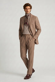 MANSSINO™ | Men's Taupe Slim Fit 2-Piece Suit