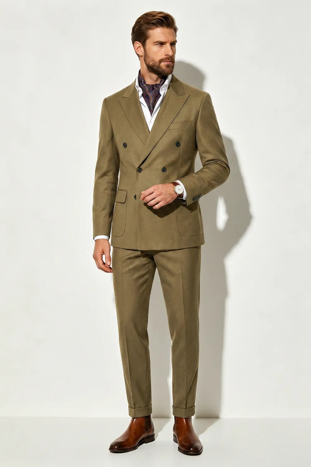 MANSSINO™ | Men's Classic Double-Breasted Two-Piece Suit
