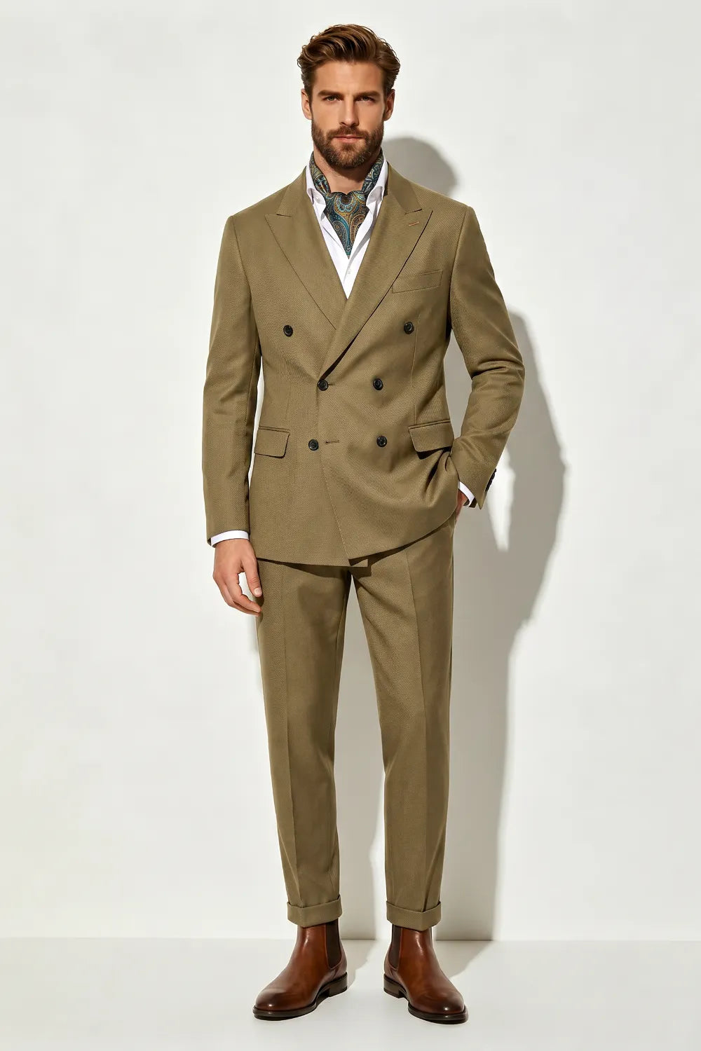 MANSSINO™ | Men's Classic Double-Breasted Two-Piece Suit