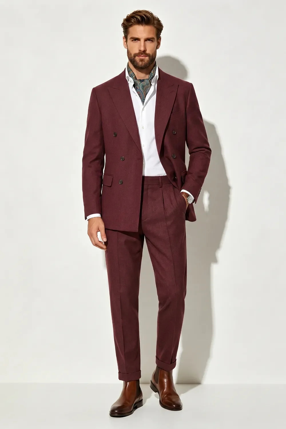 MANSSINO™ | Men's Classic Double-Breasted Two-Piece Suit