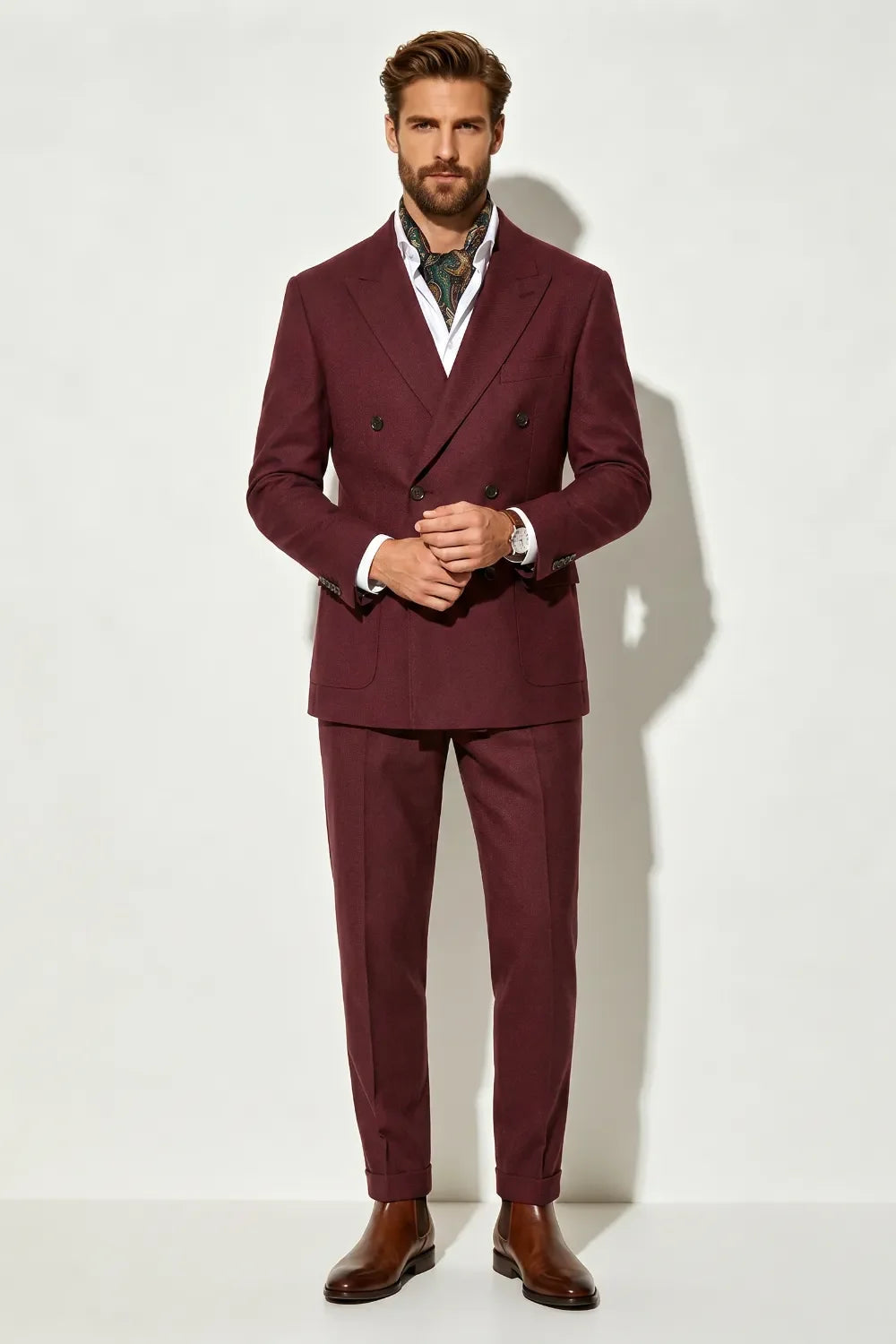 MANSSINO™ | Men's Classic Double-Breasted Two-Piece Suit