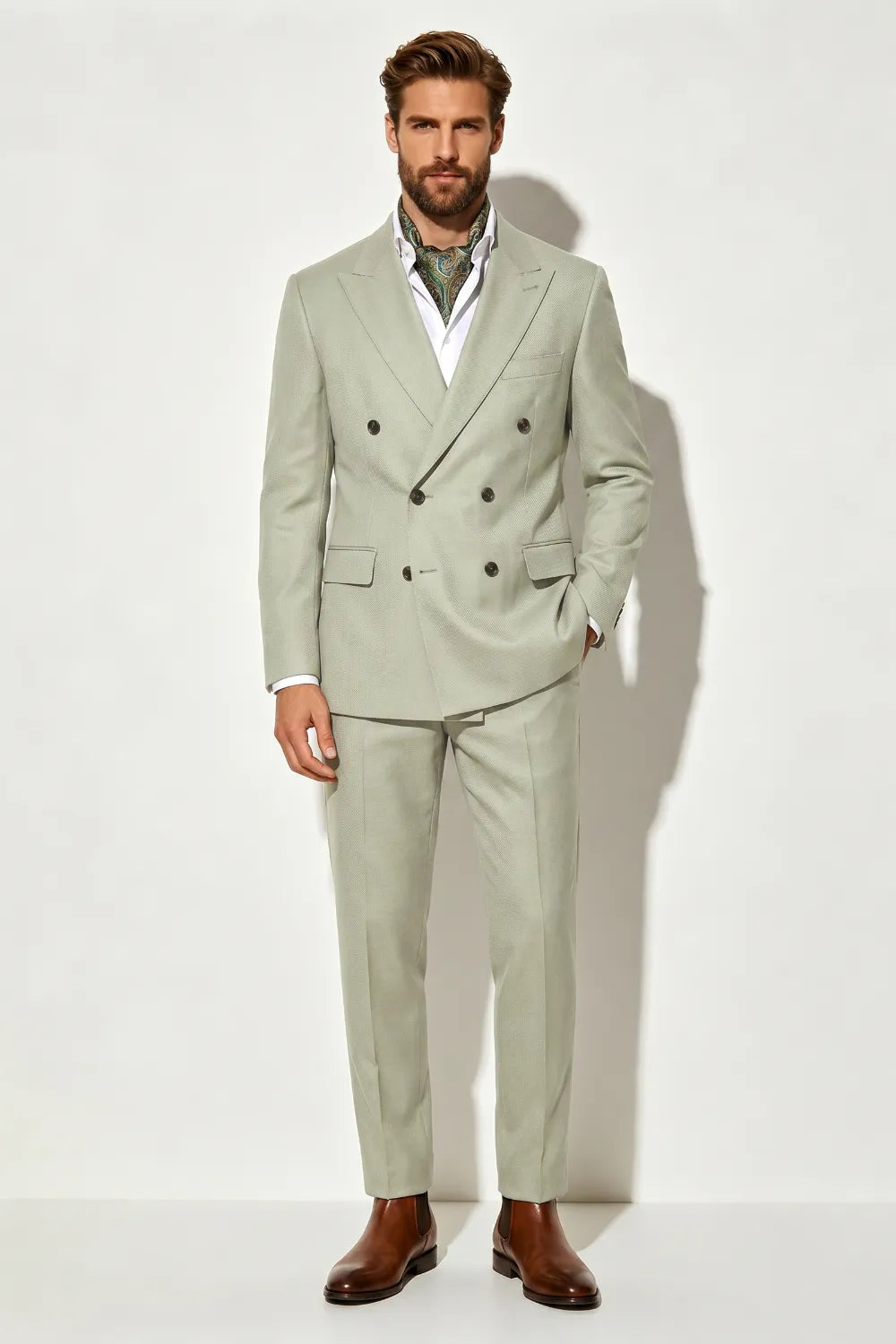 MANSSINO™ | Men's Classic Double-Breasted Two-Piece Suit
