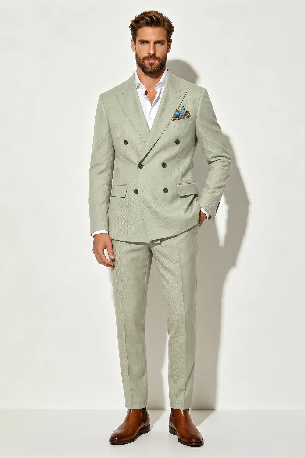 MANSSINO™ | Men's Classic Double-Breasted Two-Piece Suit
