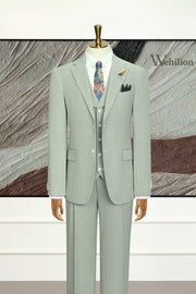 MANSSINO™ | Men's Green Summer Linen 3-Piece Suit