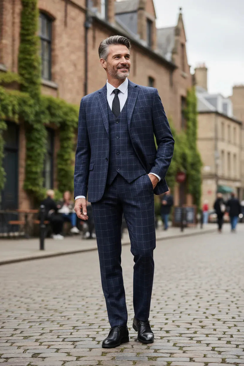 MANSSINO™ | Men's Timeless Plaid 3 Piece Suit
