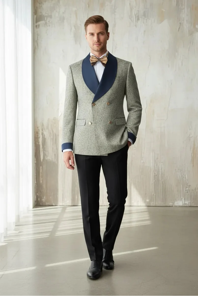 MANSSINO™ | Men's Double-Breasted Shawl Lapel 2-Piece Suit