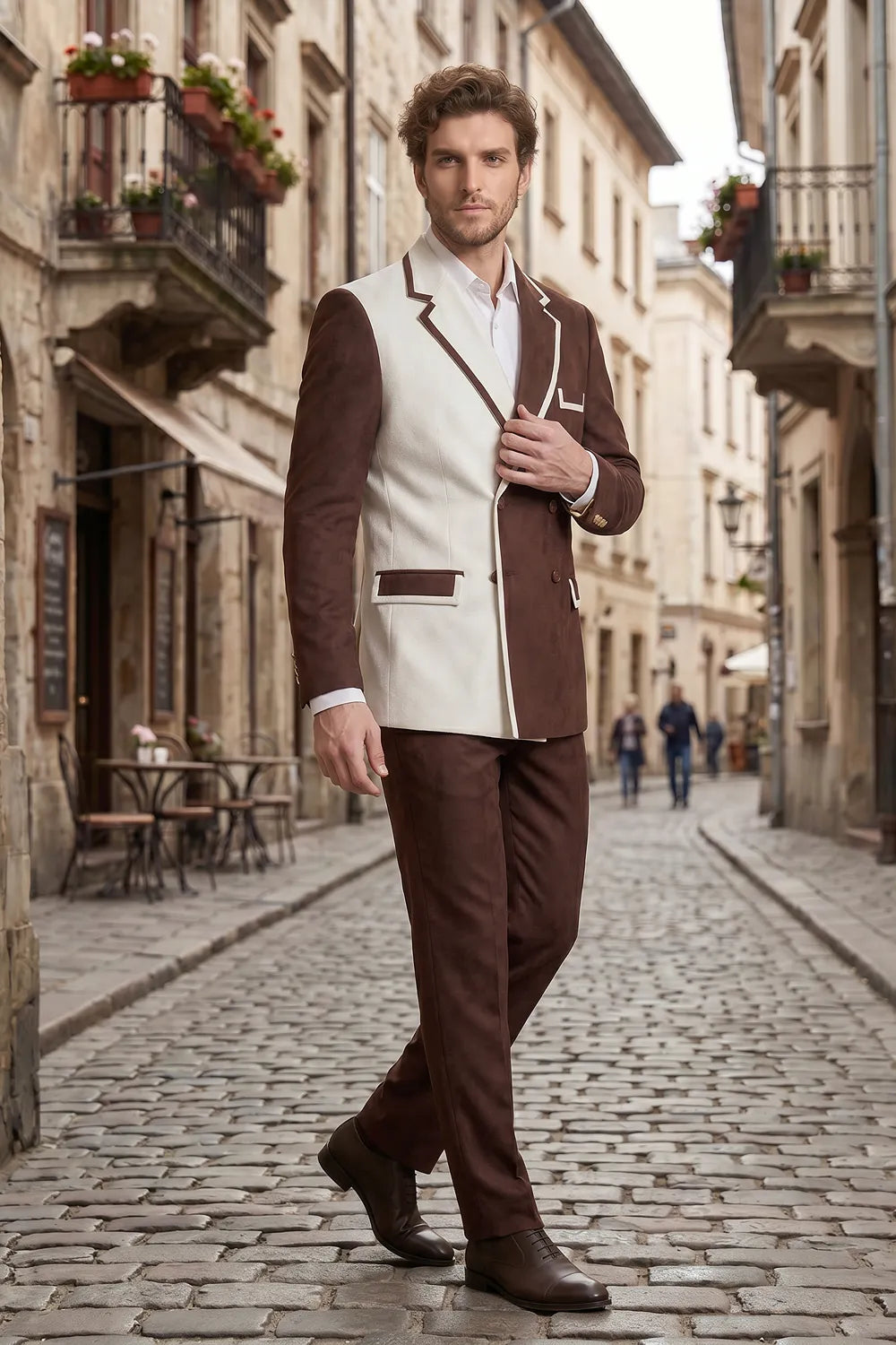 MANSSINO™ | Contrast Double-Breasted Suit