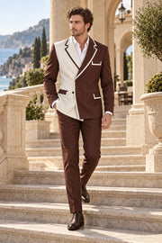 MANSSINO™ | Contrast Double-Breasted Suit