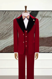 MANSSINO™ | Men's Statement Velvet 3-Piece Suits
