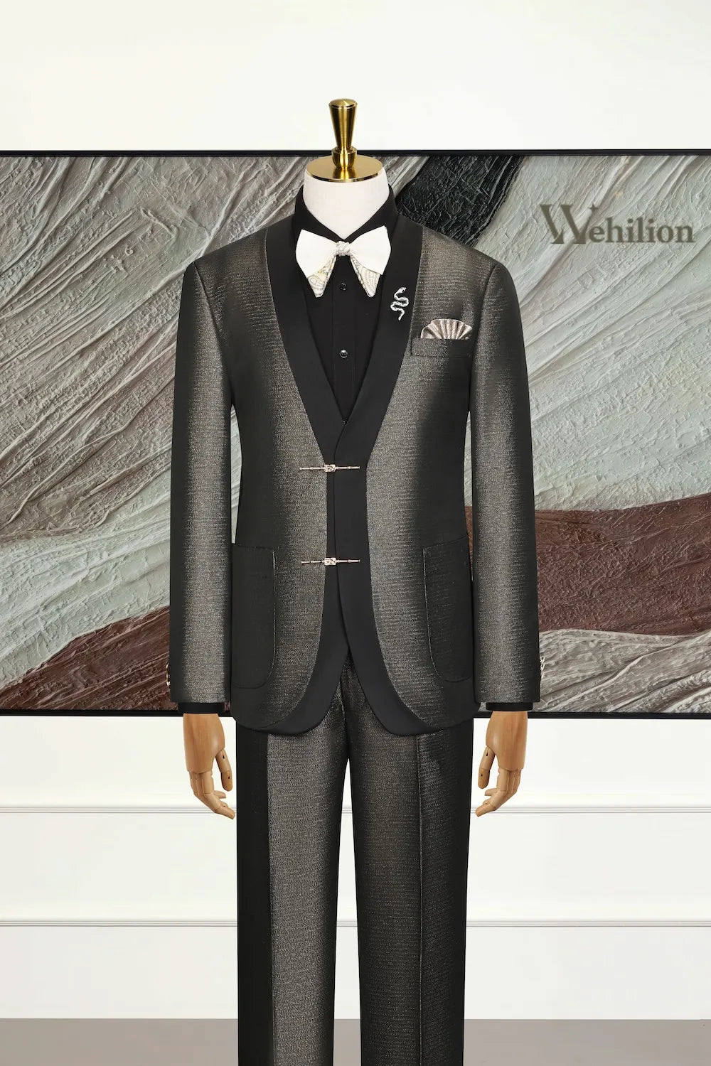 MANSSINO™ | Men's Modern Collarless Two-Piece Suit