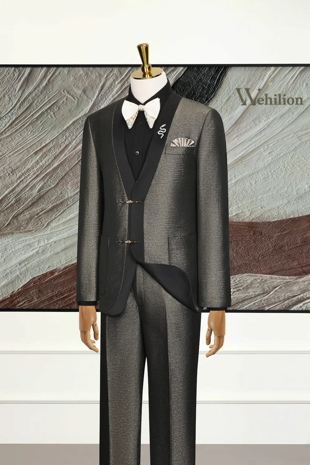 MANSSINO™ | Men's Modern Collarless Two-Piece Suit
