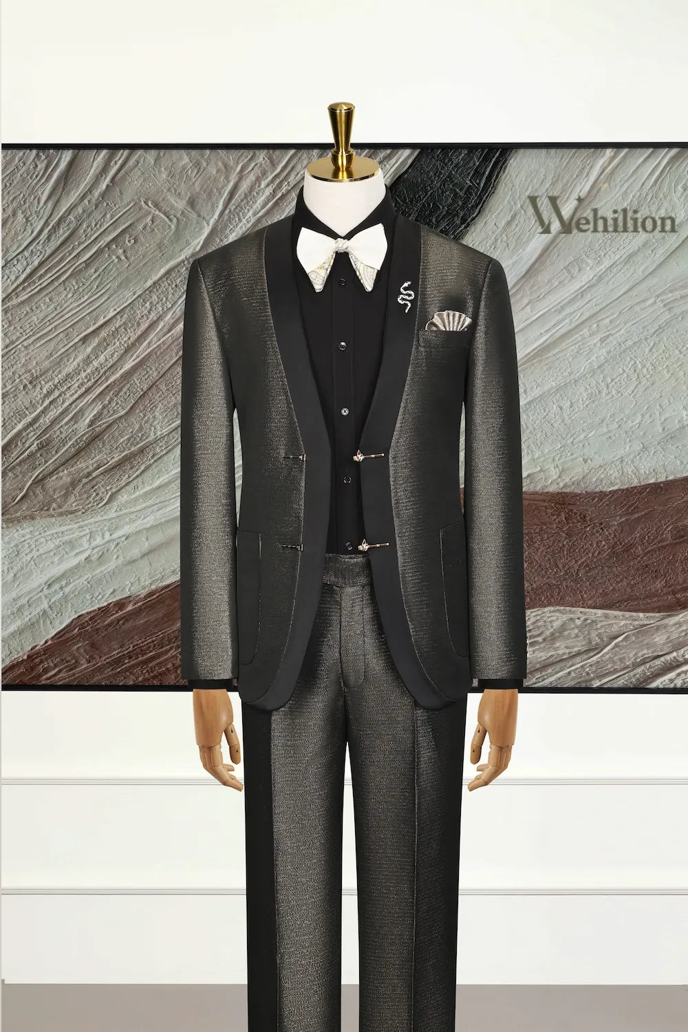 MANSSINO™ | Men's Modern Collarless Two-Piece Suit