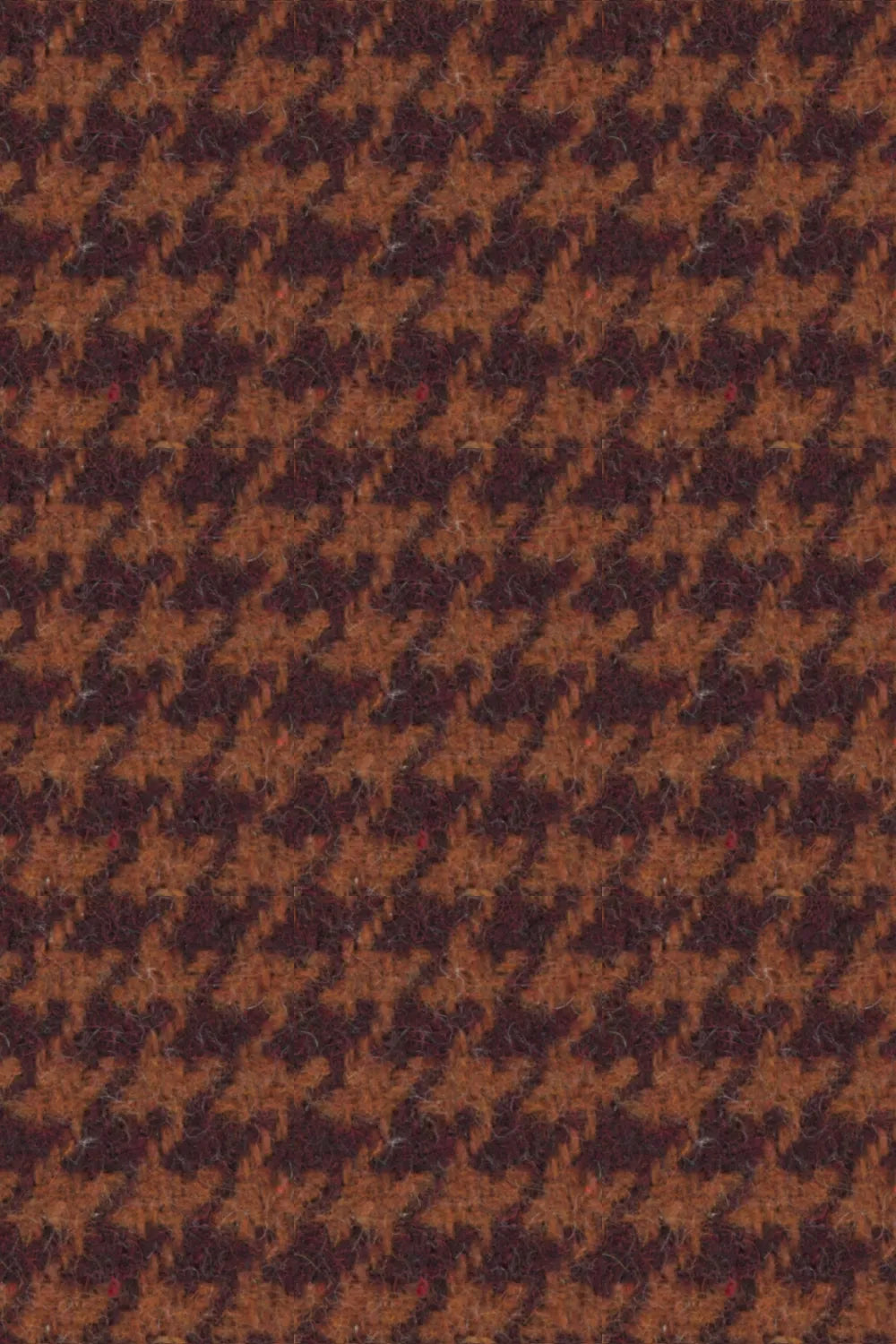 MANSSINO™ | Men's Rust Brown Houndstooth Wide Lapel 2-Piece Suit