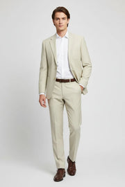 MANSSINO™ | Men's Beige Linen 2-Piece Suits