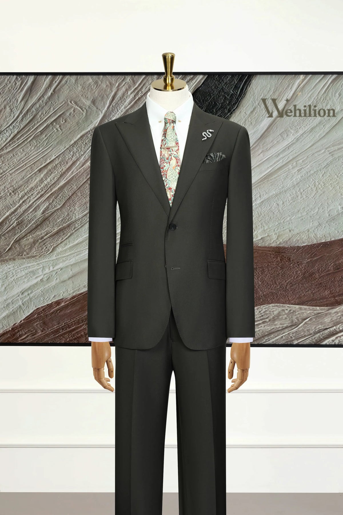 MANSSINO™ | Men's Olive Green Modern 3-Piece Suit
