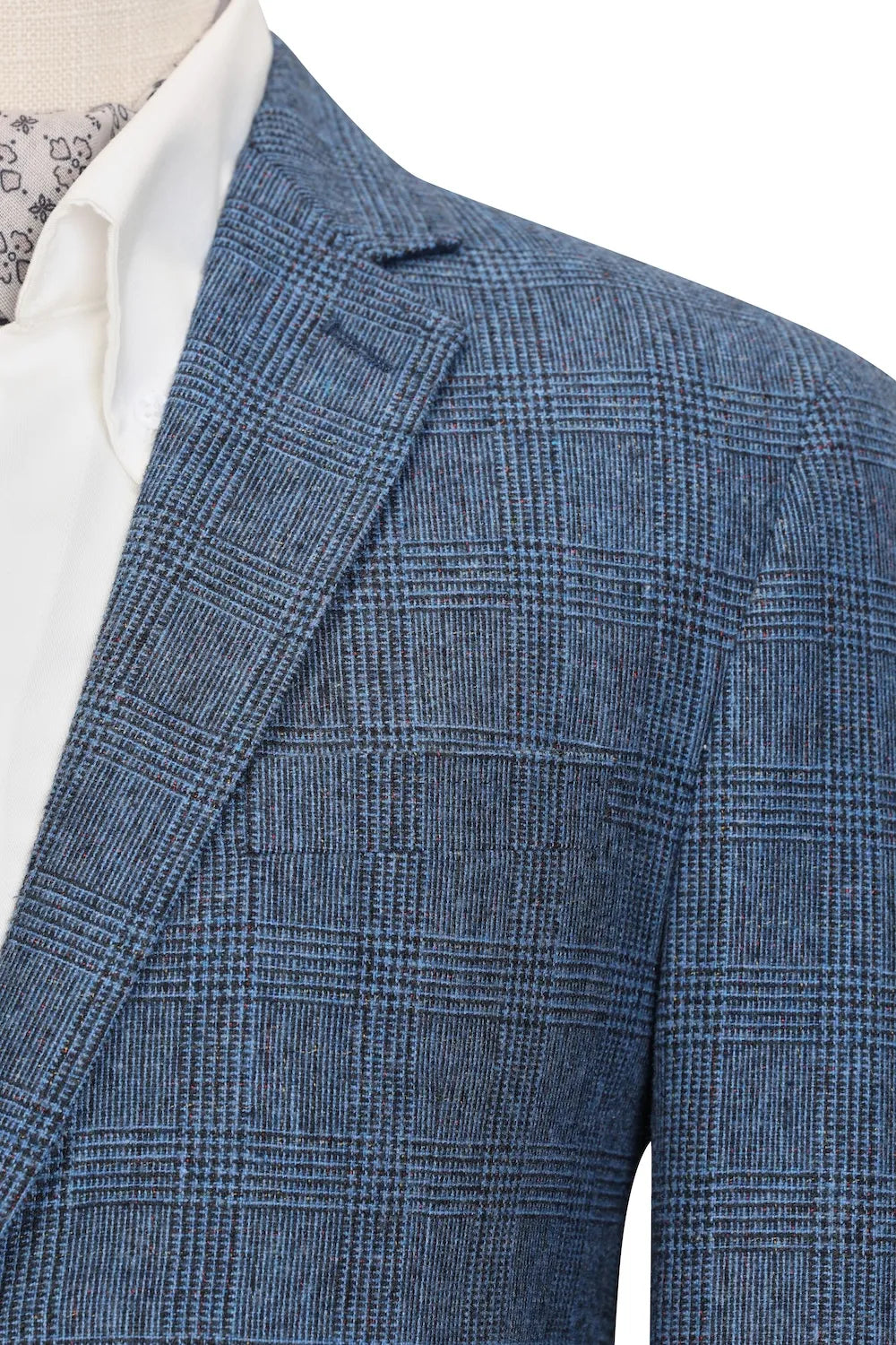 MANSSINO™ | Men's Blue Plaid 2 Piece Suit