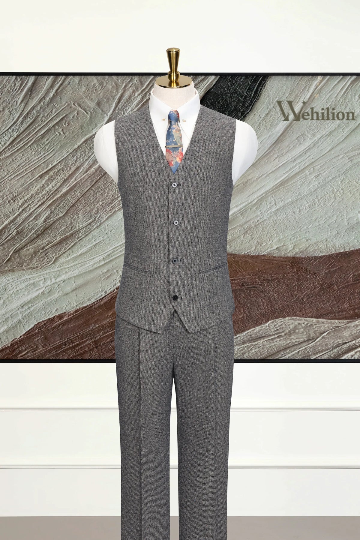 MANSSINO™ | Men's Modern Tweed Wool 3-Piece Suit