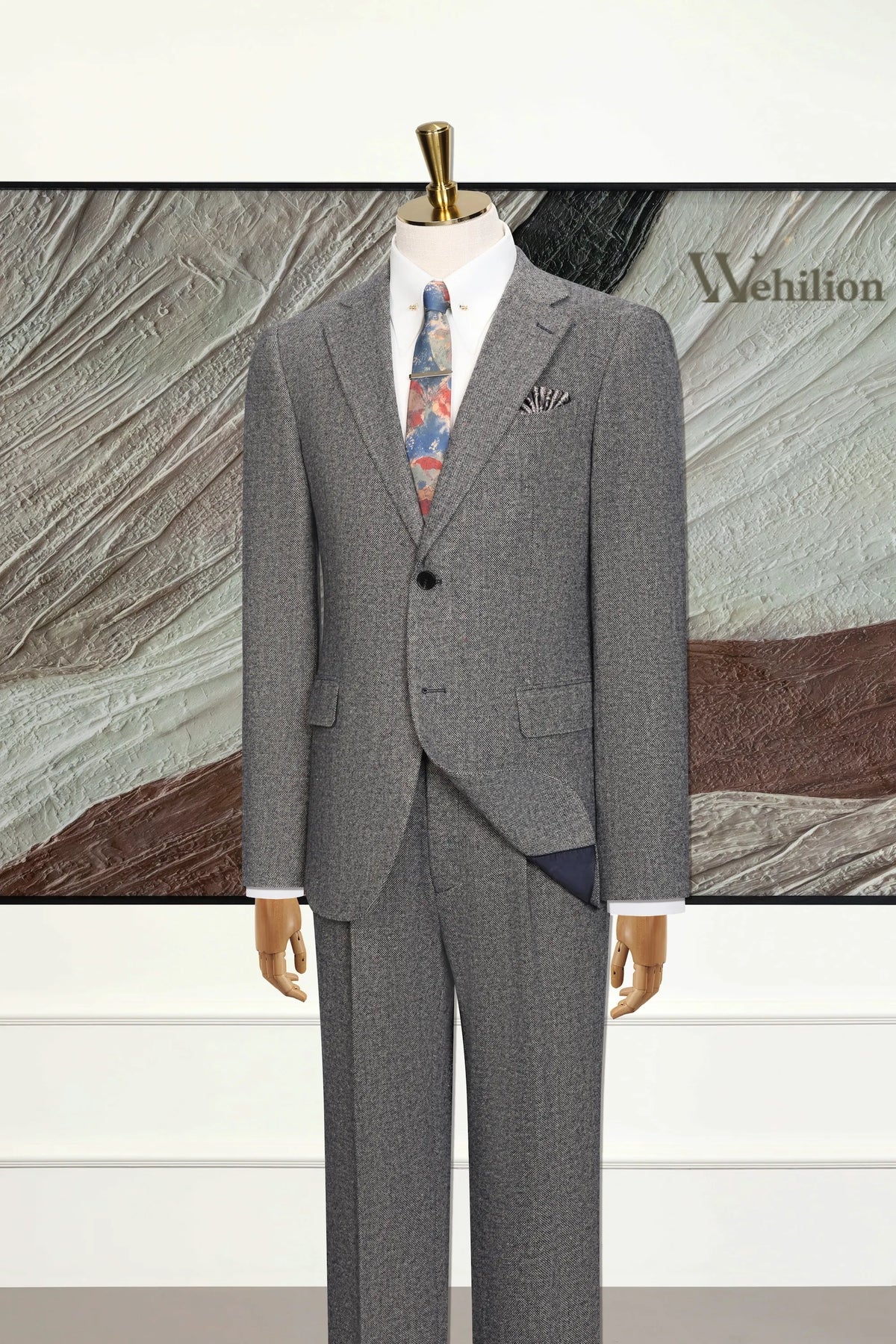 MANSSINO™ | Men's Modern Tweed Wool 3-Piece Suit