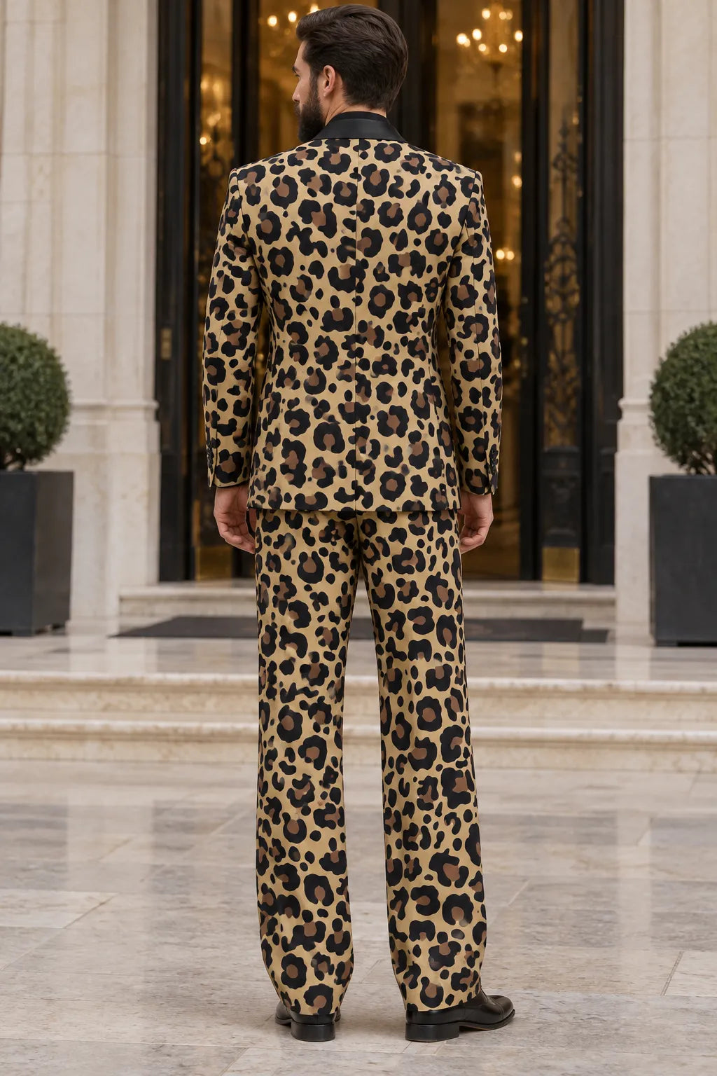 MANSSINO™ | Men's Leopard Print Luxury 2-Piece Suit