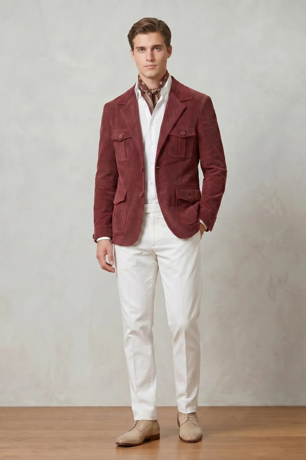 MANSSINO™ | Men's Tailored Corduroy 2-Piece Suit