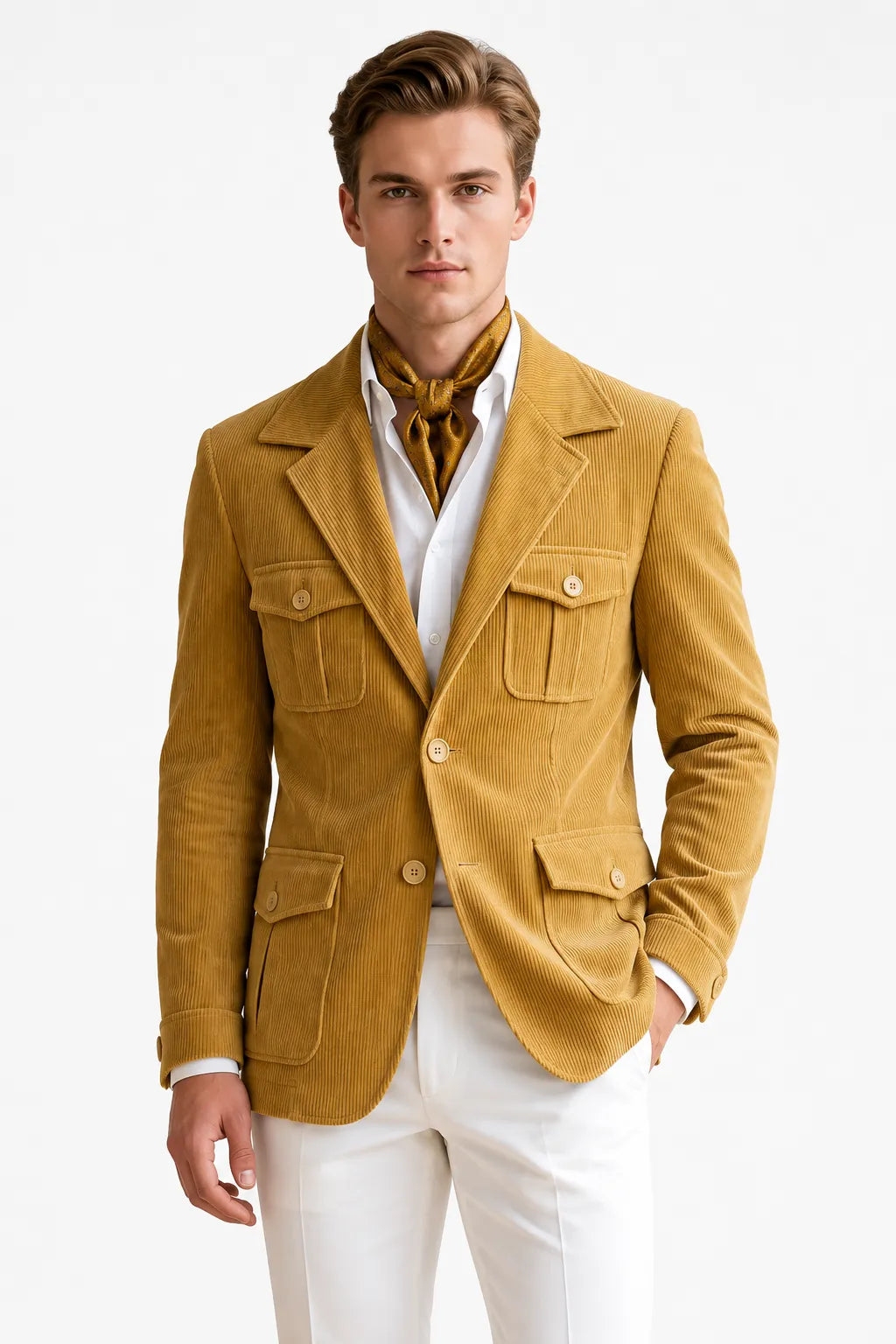 MANSSINO™ | Men's Tailored Corduroy 2-Piece Suit