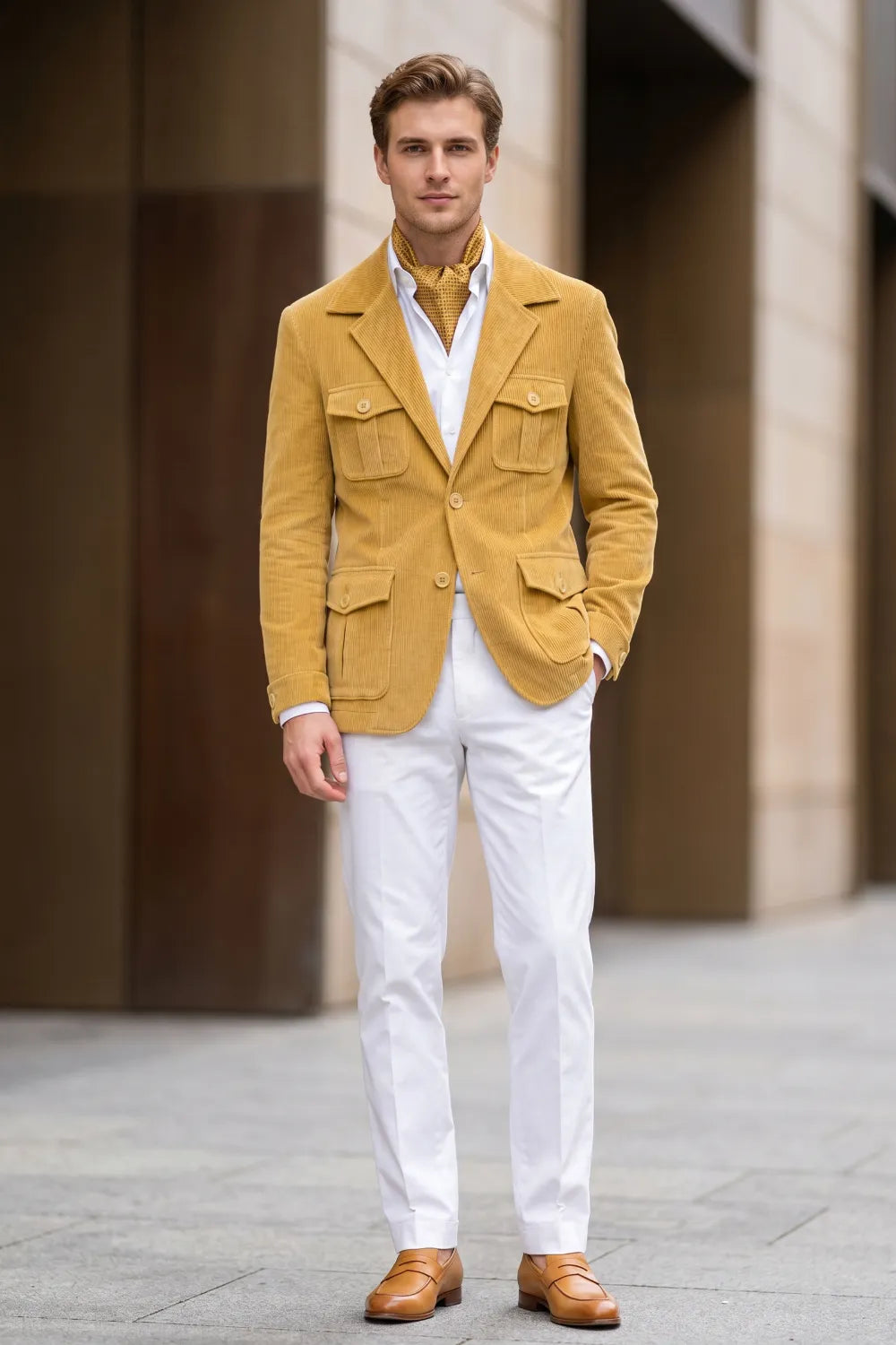 MANSSINO™ | Men's Tailored Corduroy 2-Piece Suit