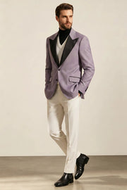 MANSSINO™ | Men's Lilac Wide Peak Lapel 2-Piece Suit
