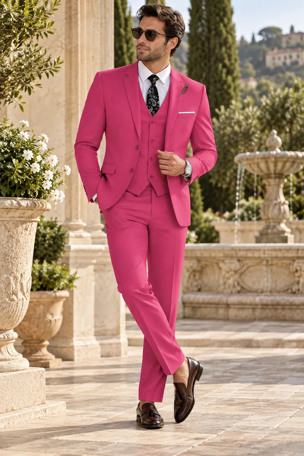 MANSSINO™ | Men's Spring Wedding Single-Breasted Three-Piece Suit