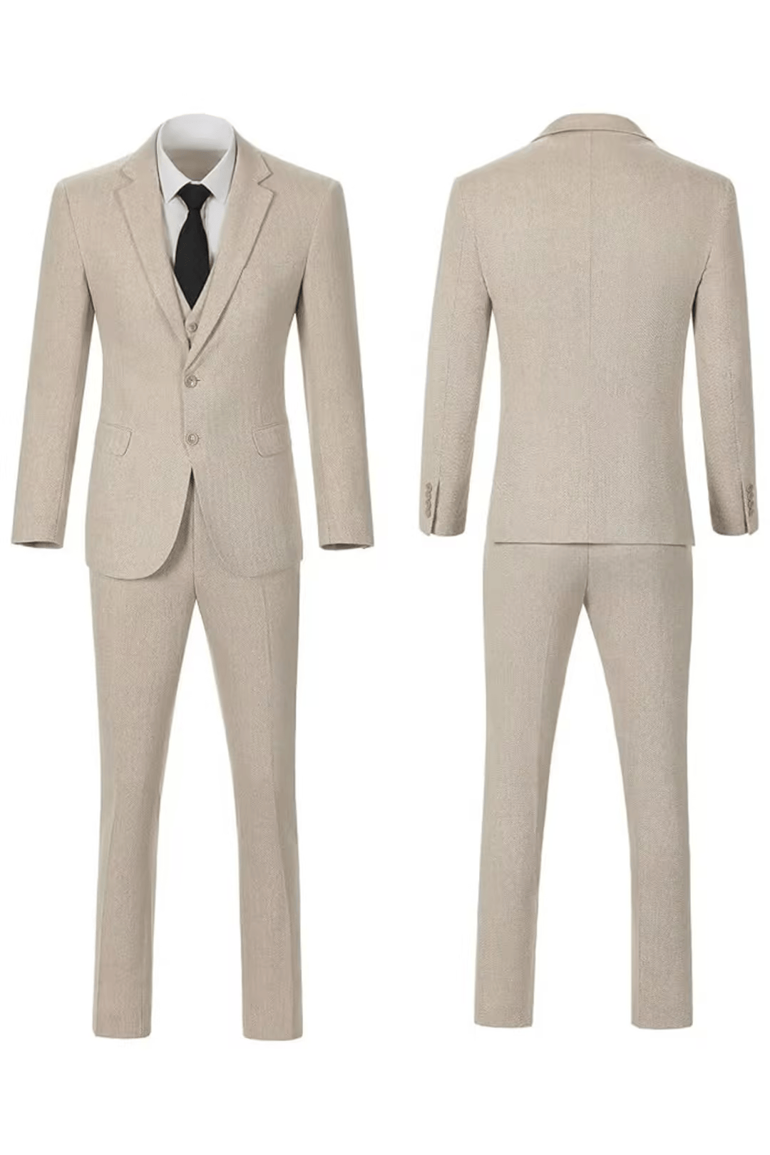MANSSINO™ | Men's Herringbone Three-Piece Suit