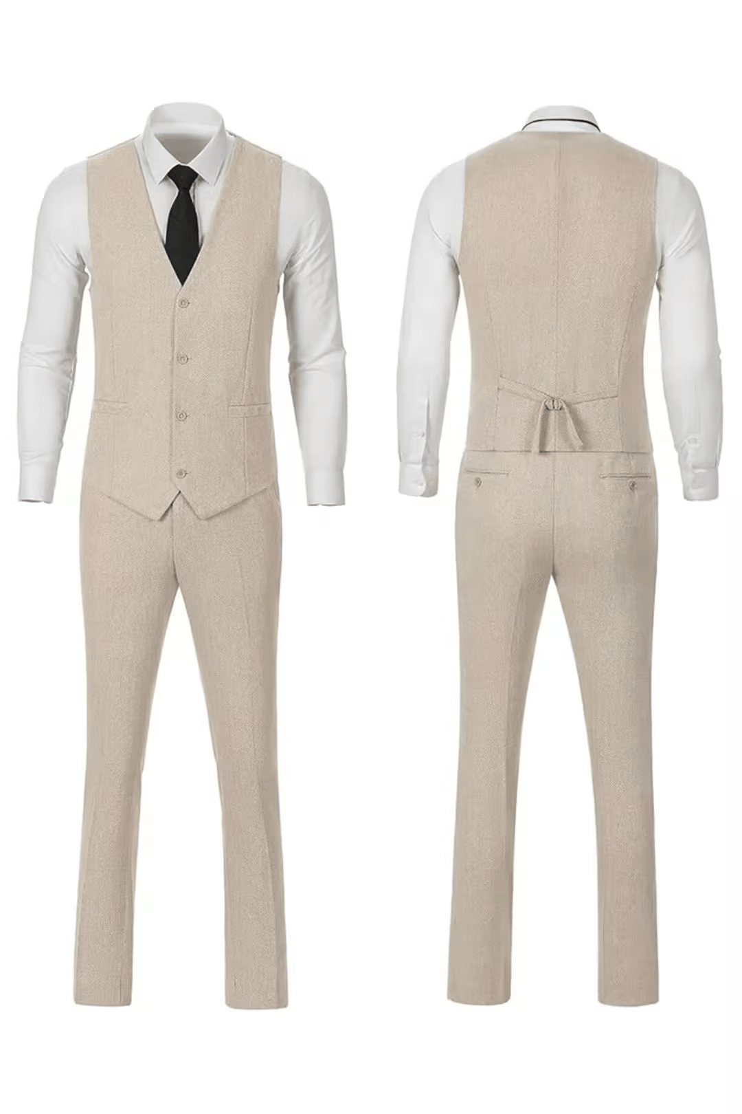 MANSSINO™ | Men's Herringbone Three-Piece Suit