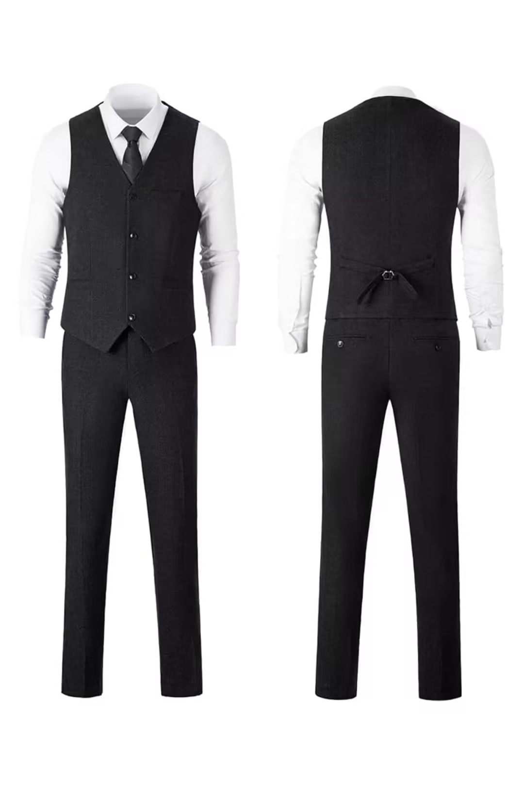 MANSSINO™ | Men's Herringbone Three-Piece Suit
