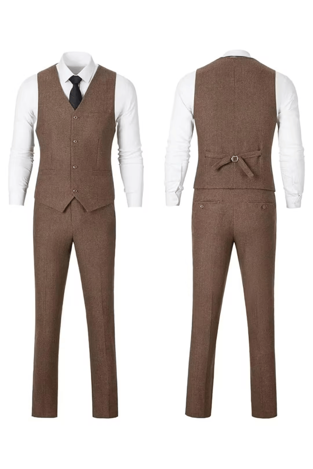 MANSSINO™ | Men's Herringbone Three-Piece Suit