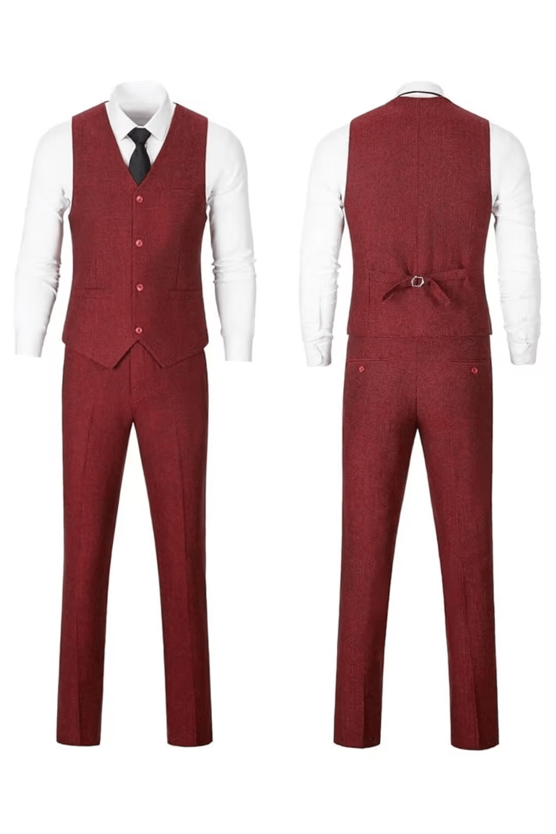 MANSSINO™ | Men's Herringbone Three-Piece Suit