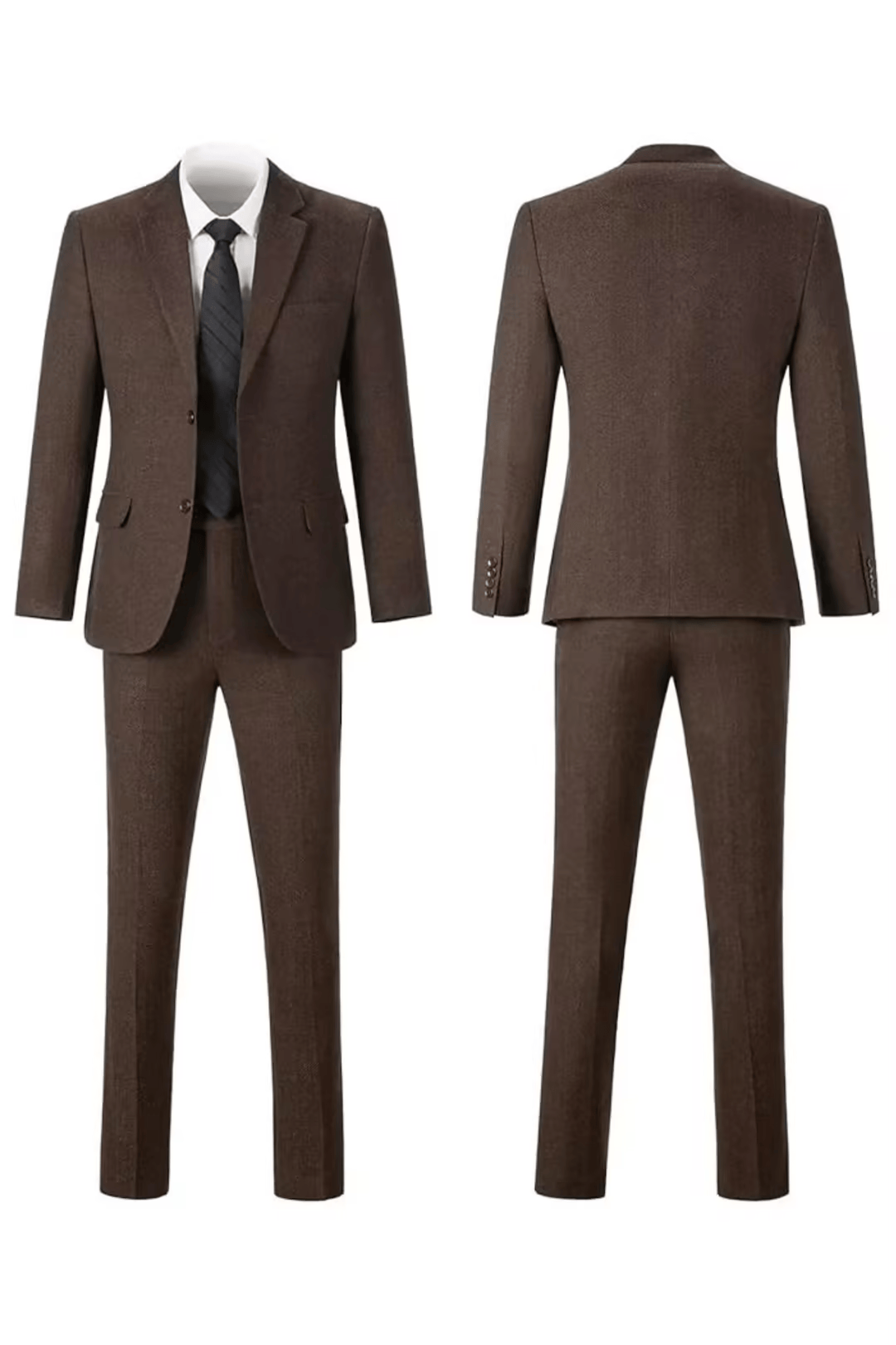 MANSSINO™ | Men's Herringbone Three-Piece Suit