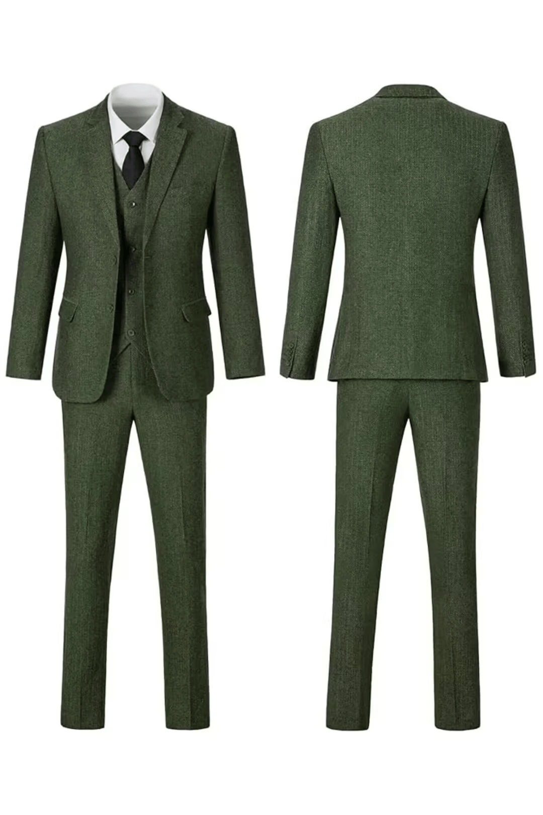 MANSSINO™ | Men's Herringbone Three-Piece Suit