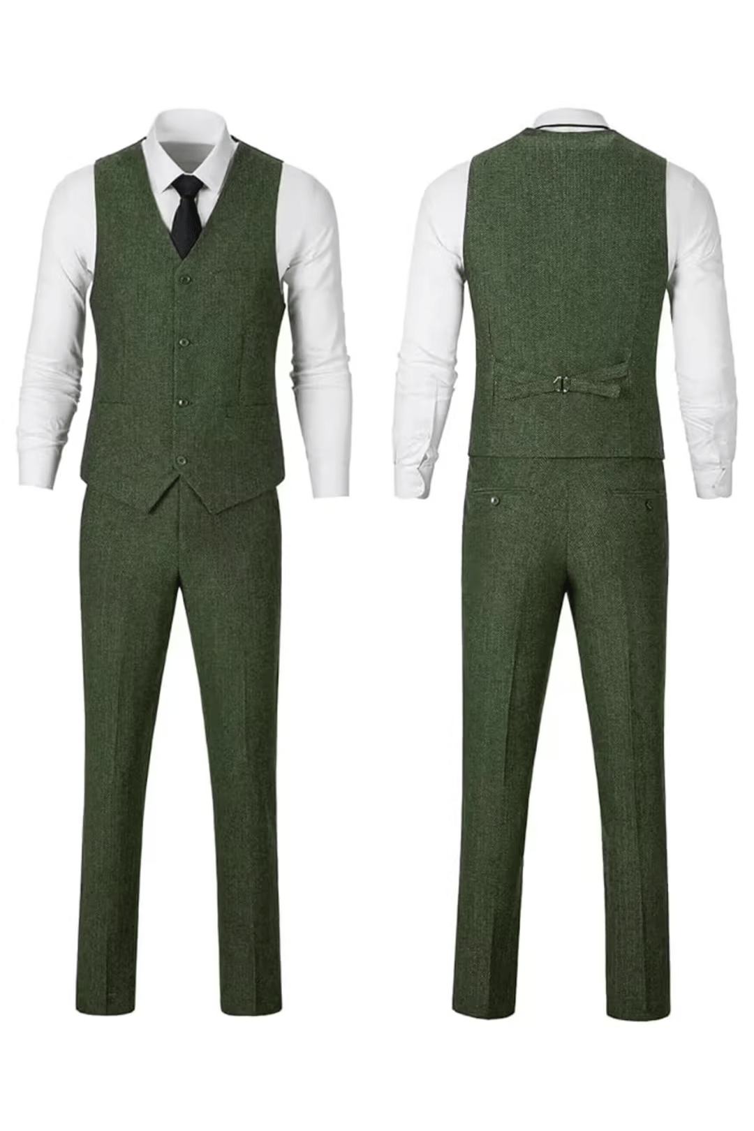MANSSINO™ | Men's Herringbone Three-Piece Suit